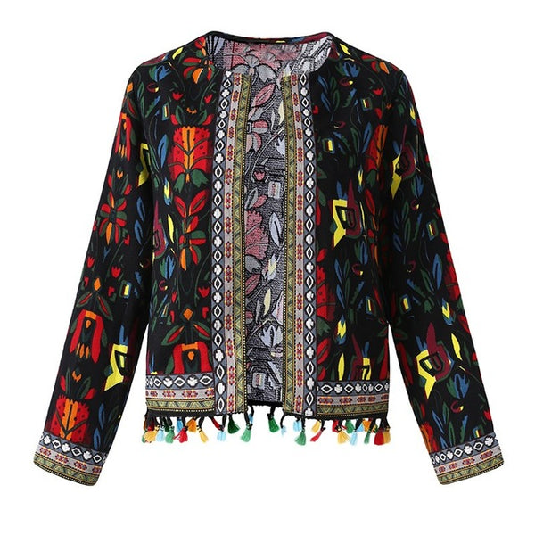 Nadia - Floral ethnic light jacket