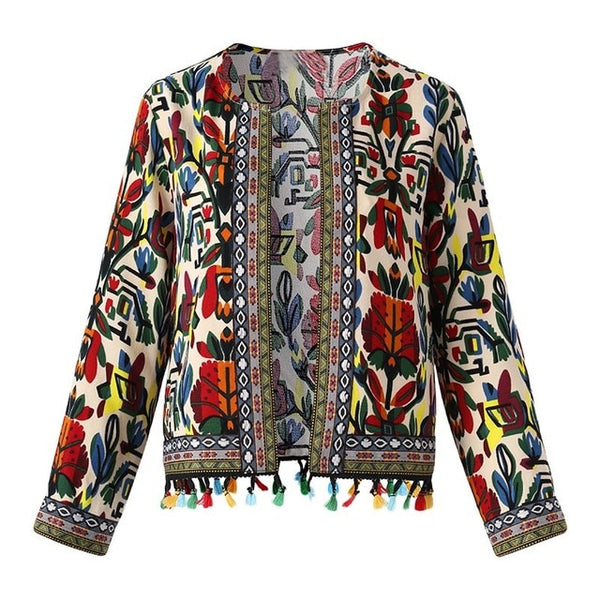 Nadia - Floral ethnic light jacket