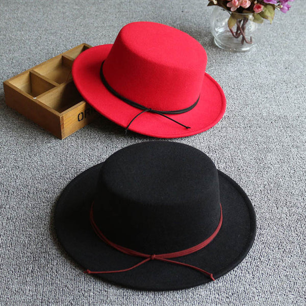 Maru - Flat Brim Fedora Hat