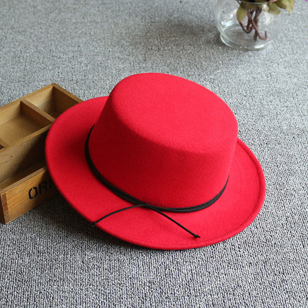 Maru - Flat Brim Fedora Hat