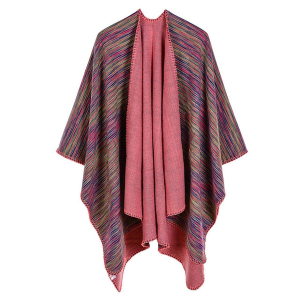 Stacy - Colourful poncho in 8 styles