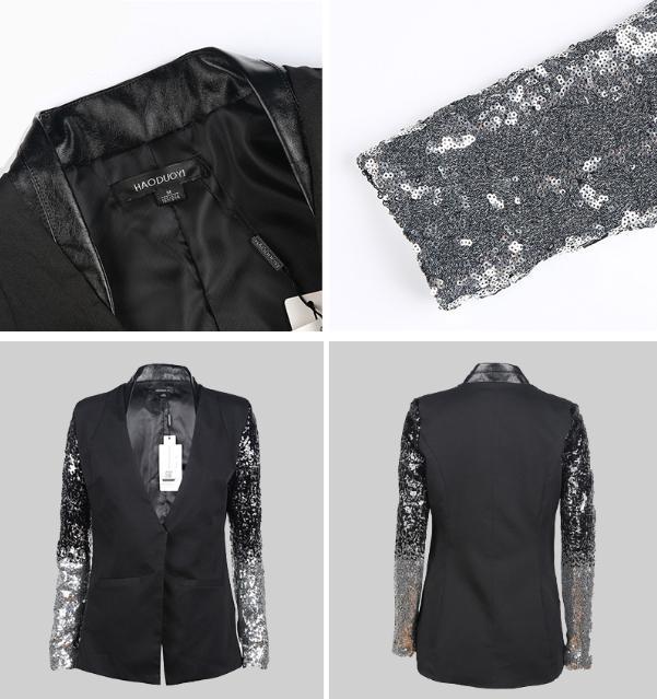 Shannon - Slim fit jacket with sequin decoration