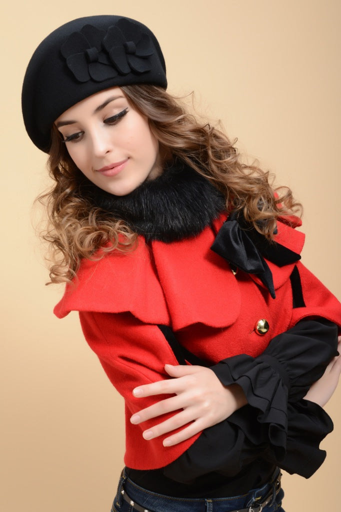 Beret with flowers