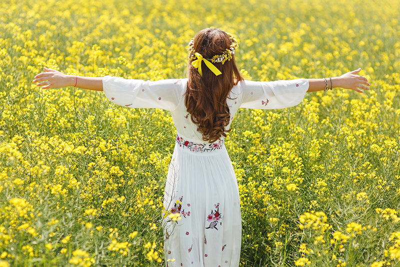 Anne - White boho cotton dress