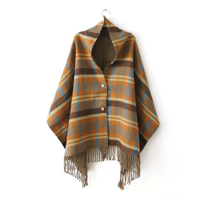 Shirley - Plaid shawl