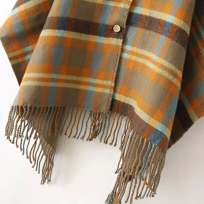 Shirley - Plaid shawl