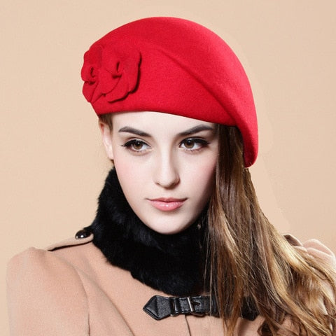 Beret with flowers