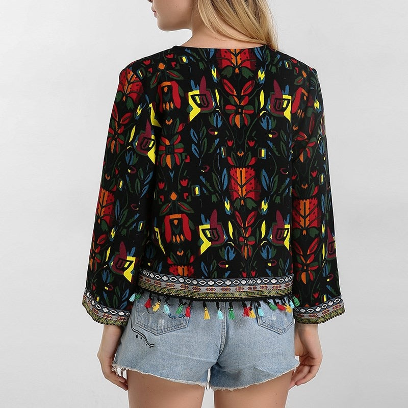 Nadia - Floral ethnic light jacket