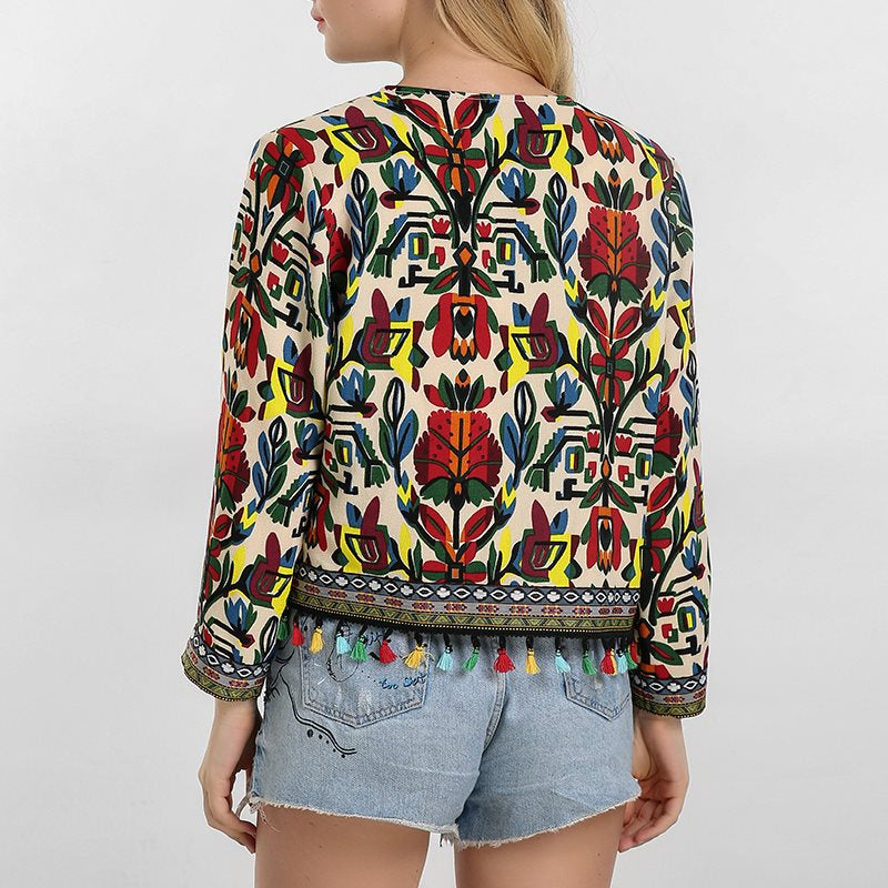 Nadia - Floral ethnic light jacket