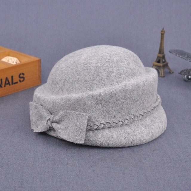 Wool Hat with bow