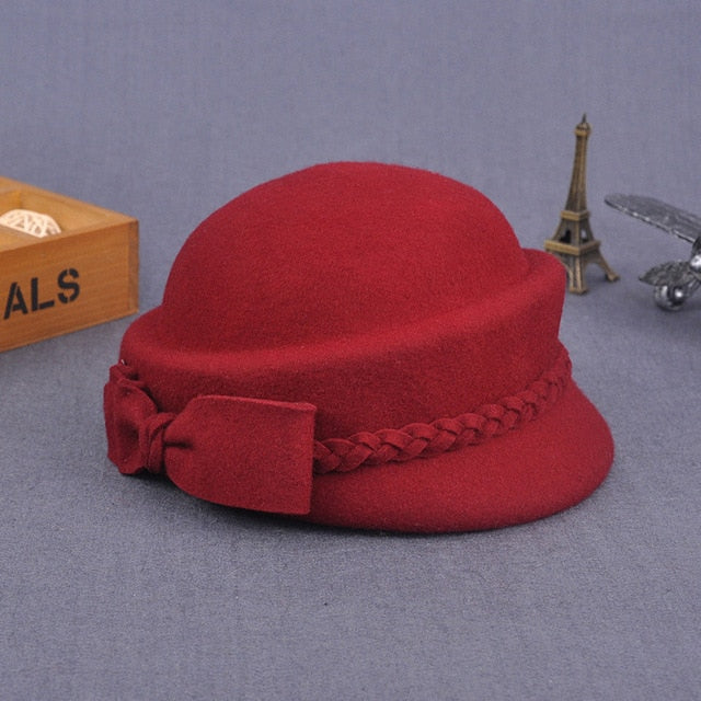 Wool Hat with bow