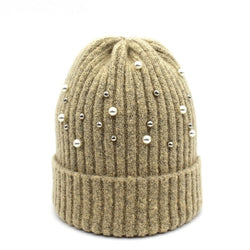 Pearl decorated Beanie - 16 colours available