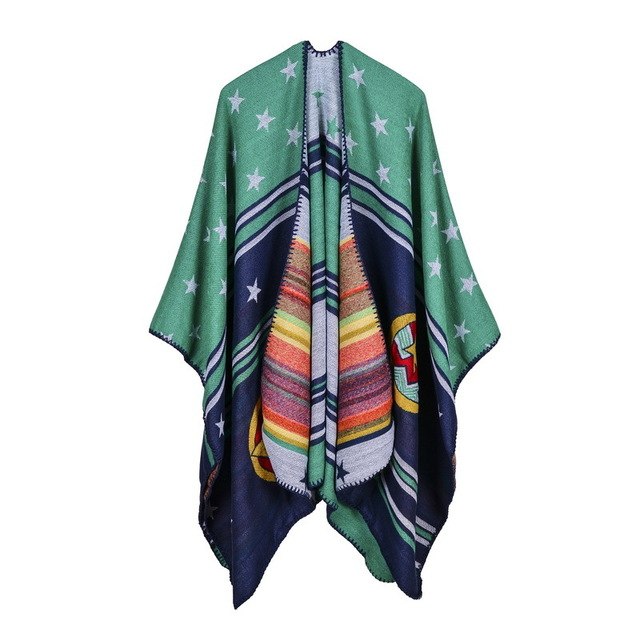 Kalani - Thick stamped poncho