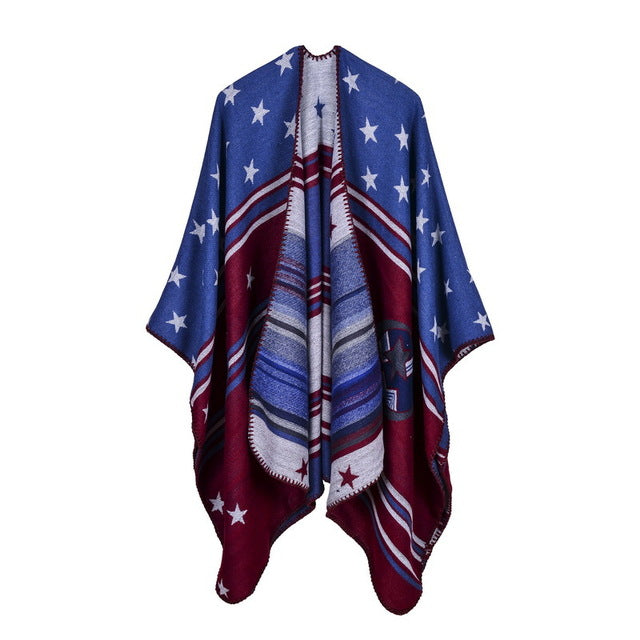 Kalani - Thick stamped poncho – Poncho and Sombrero