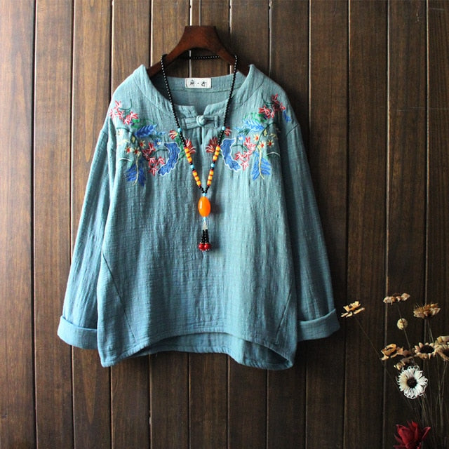 Jorgelina - Ethnic long sleeve blouse