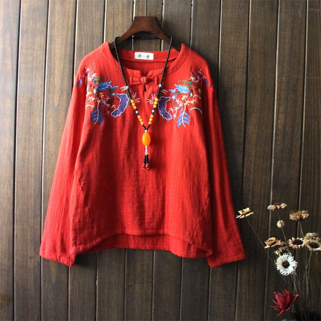 Jorgelina - Ethnic long sleeve blouse