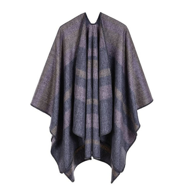 Stella - Poncho with wide stripes