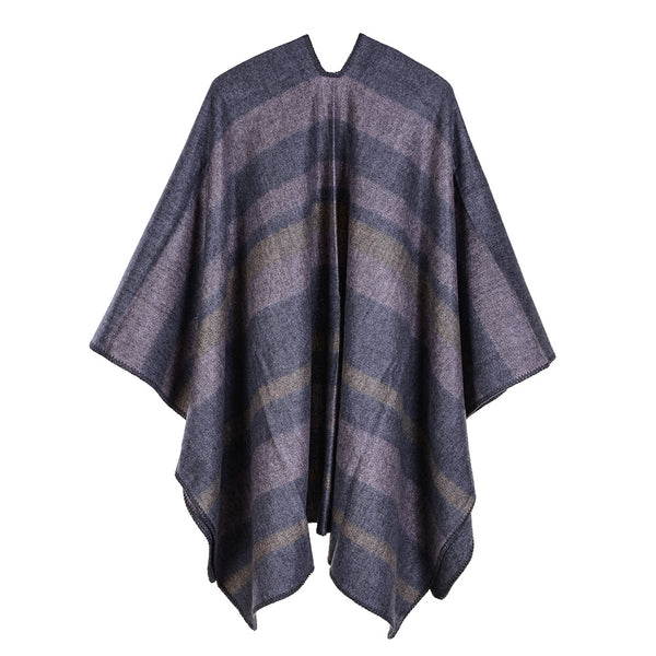 Stella - Poncho with wide stripes