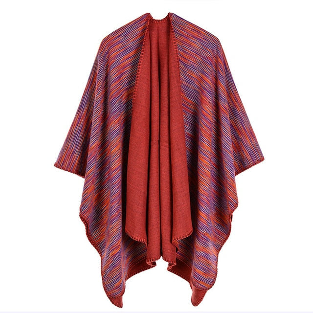 Stacy - Colourful poncho in 8 styles