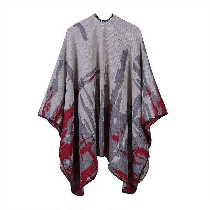 Ferdy - Poncho with contemporary print in 5 colours