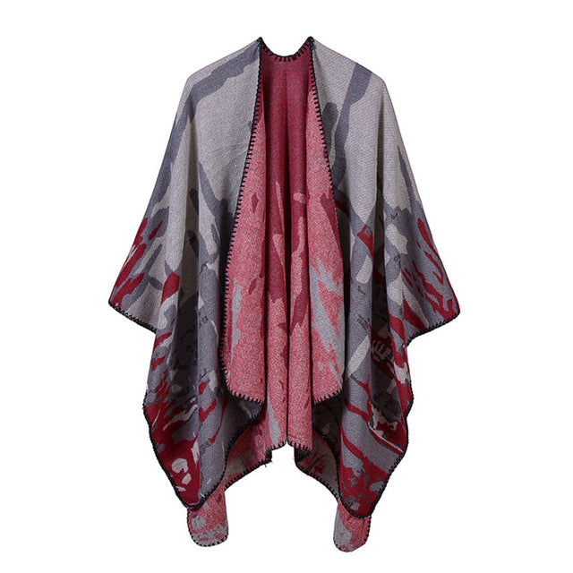 Ferdy - Poncho with contemporary print in 5 colours