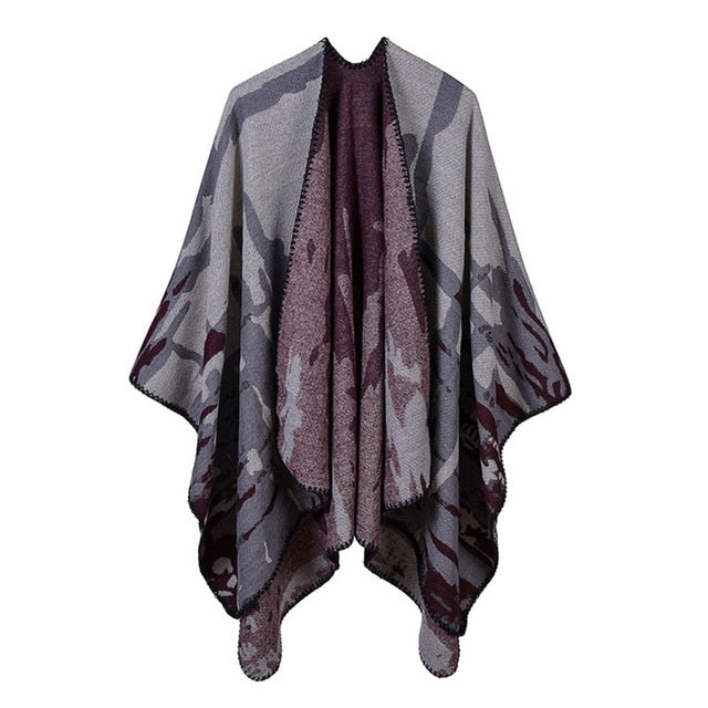 Ferdy - Poncho with contemporary print in 5 colours