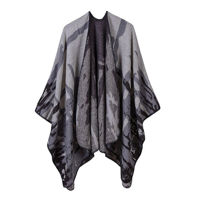 Ferdy - Poncho with contemporary print in 5 colours