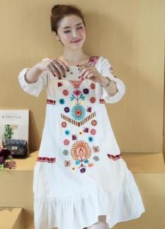 Janice - Hippie Cotton & Linen Dress